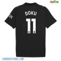 Camisa de time de futebol Manchester City Jeremy Doku #11 Replicas 2º Equipamento 2025-26 Manga Curta